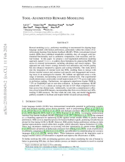 Tool-Augmented Reward Modeling