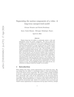 Segmenting the motion components of a video: A long-term unsupervised
  model