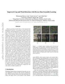 Improved Crop and Weed Detection with Diverse Data Ensemble Learning