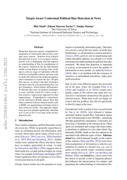 Target-Aware Contextual Political Bias Detection in News