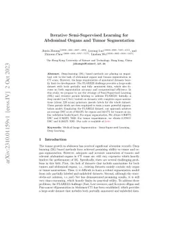 Iterative Semi-Supervised Learning for Abdominal Organs and Tumor
  Segmentation