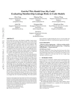 Gotcha! This Model Uses My Code! Evaluating Membership Leakage Risks in
  Code Models