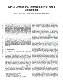 DINE: Dimensional Interpretability of Node Embeddings