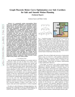 Graph-Theoretic Bézier Curve Optimization over Safe Corridors for Safe
  and Smooth Motion Planning