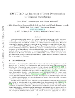 SWoTTeD: An Extension of Tensor Decomposition to Temporal Phenotyping