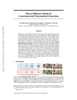 Mirror Diffusion Models for Constrained and Watermarked Generation