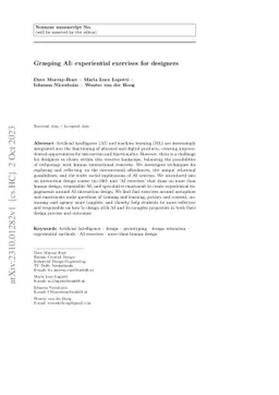 Grasping AI: experiential exercises for designers