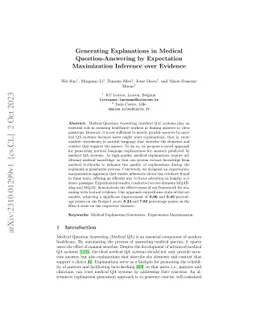 Generating Explanations in Medical Question-Answering by Expectation
  Maximization Inference over Evidence