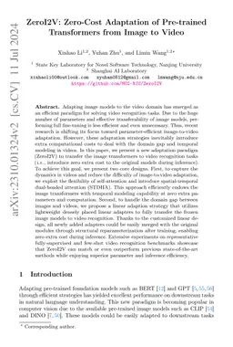 ZeroI2V: Zero-Cost Adaptation of Pre-trained Transformers from Image to
  Video