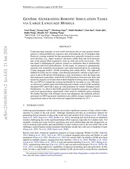 GenSim: Generating Robotic Simulation Tasks via Large Language Models