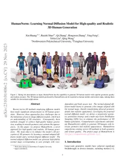 HumanNorm: Learning Normal Diffusion Model for High-quality and
  Realistic 3D Human Generation