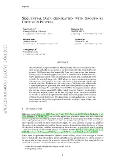 Sequential Data Generation with Groupwise Diffusion Process