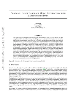 Chatmap : Large Language Model Interaction with Cartographic Data