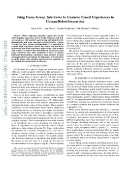 Using Focus Group Interviews to Examine Biased Experiences in
  Human-Robot-Interaction