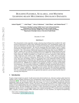 Building Flexible, Scalable, and Machine Learning-ready Multimodal
  Oncology Datasets