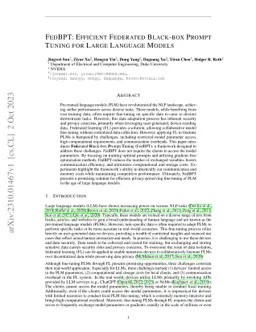 FedBPT: Efficient Federated Black-box Prompt Tuning for Large Language
  Models