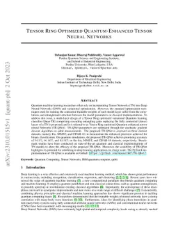 Tensor Ring Optimized Quantum-Enhanced Tensor Neural Networks