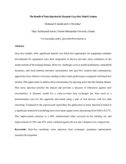 The Benefit of Noise-Injection for Dynamic Gray-Box Model Creation