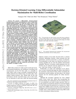 Decision-Oriented Learning Using Differentiable Submodular Maximization
  for Multi-Robot Coordination