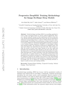 Progressive DeepSSM: Training Methodology for Image-To-Shape Deep Models