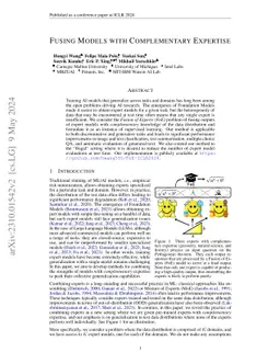 Fusing Models with Complementary Expertise