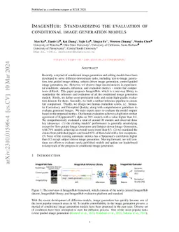 ImagenHub: Standardizing the evaluation of conditional image generation
  models