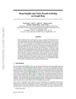 Deep Insights into Noisy Pseudo Labeling on Graph Data
