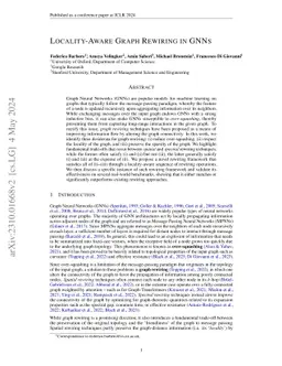Locality-Aware Graph-Rewiring in GNNs