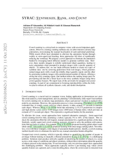 SYRAC: Synthesize, Rank, and Count