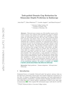 Task-guided Domain Gap Reduction for Monocular Depth Prediction in
  Endoscopy