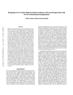 Designing User-Centric Behavioral Interventions to Prevent Dysglycemia
  with Novel Counterfactual Explanations