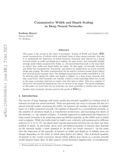 Commutative Width and Depth Scaling in Deep Neural Networks