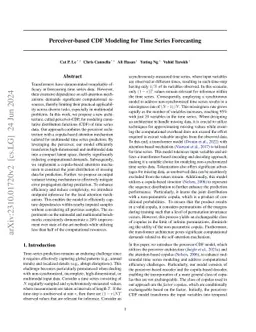 Perceiver-based CDF Modeling for Time Series Forecasting