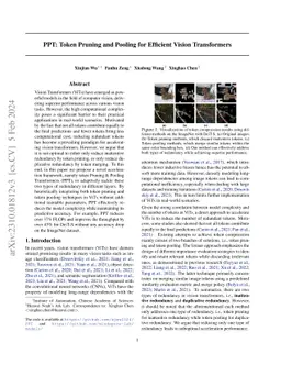 PPT: Token Pruning and Pooling for Efficient Vision Transformers