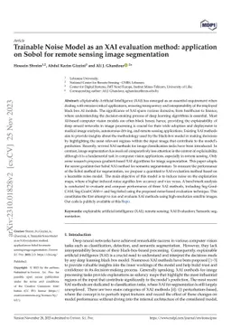Trainable Noise Model as an XAI evaluation method: application on Sobol
  for remote sensing image segmentation