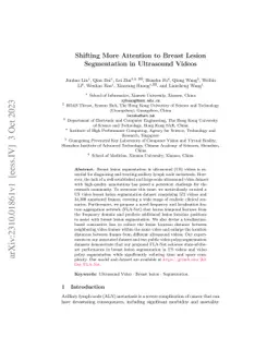 Shifting More Attention to Breast Lesion Segmentation in Ultrasound
  Videos