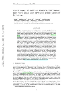 AutoCast++: Enhancing World Event Prediction with Zero-shot
  Ranking-based Context Retrieval