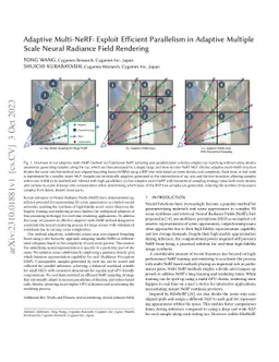 Adaptive Multi-NeRF: Exploit Efficient Parallelism in Adaptive Multiple
  Scale Neural Radiance Field Rendering