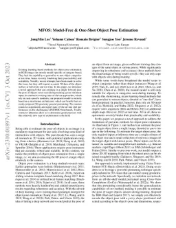 MFOS: Model-Free & One-Shot Object Pose Estimation