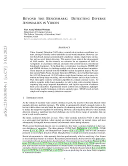 Beyond the Benchmark: Detecting Diverse Anomalies in Videos