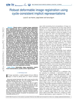 Robust deformable image registration using cycle-consistent implicit
  representations