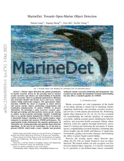 MarineDet: Towards Open-Marine Object Detection