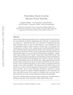 Probabilistic Reach-Avoid for Bayesian Neural Networks