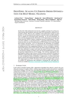 DeepZero: Scaling up Zeroth-Order Optimization for Deep Model Training