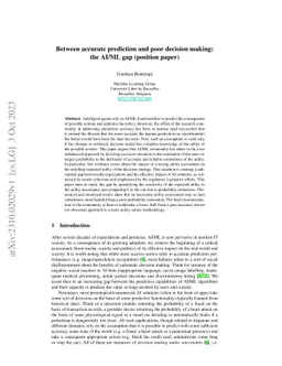 Between accurate prediction and poor decision making: the AI/ML gap