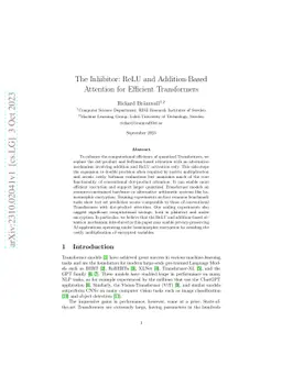 The Inhibitor: ReLU and Addition-Based Attention for Efficient Transformers under Fully Homomorphic Encryption on the Torus