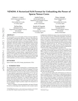 VENOM: A Vectorized N:M Format for Unleashing the Power of Sparse Tensor
  Cores