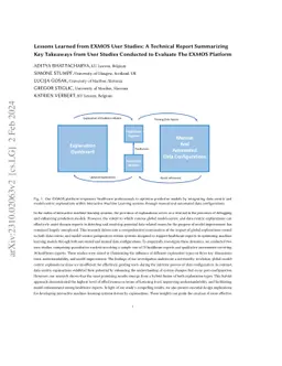 Lessons Learned from EXMOS User Studies: A Technical Report Summarizing
  Key Takeaways from User Studies Conducted to Evaluate The EXMOS Platform