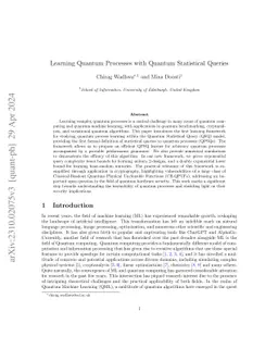 Learning Quantum Processes with Quantum Statistical Queries