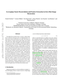 Leveraging Classic Deconvolution and Feature Extraction in Zero-Shot
  Image Restoration